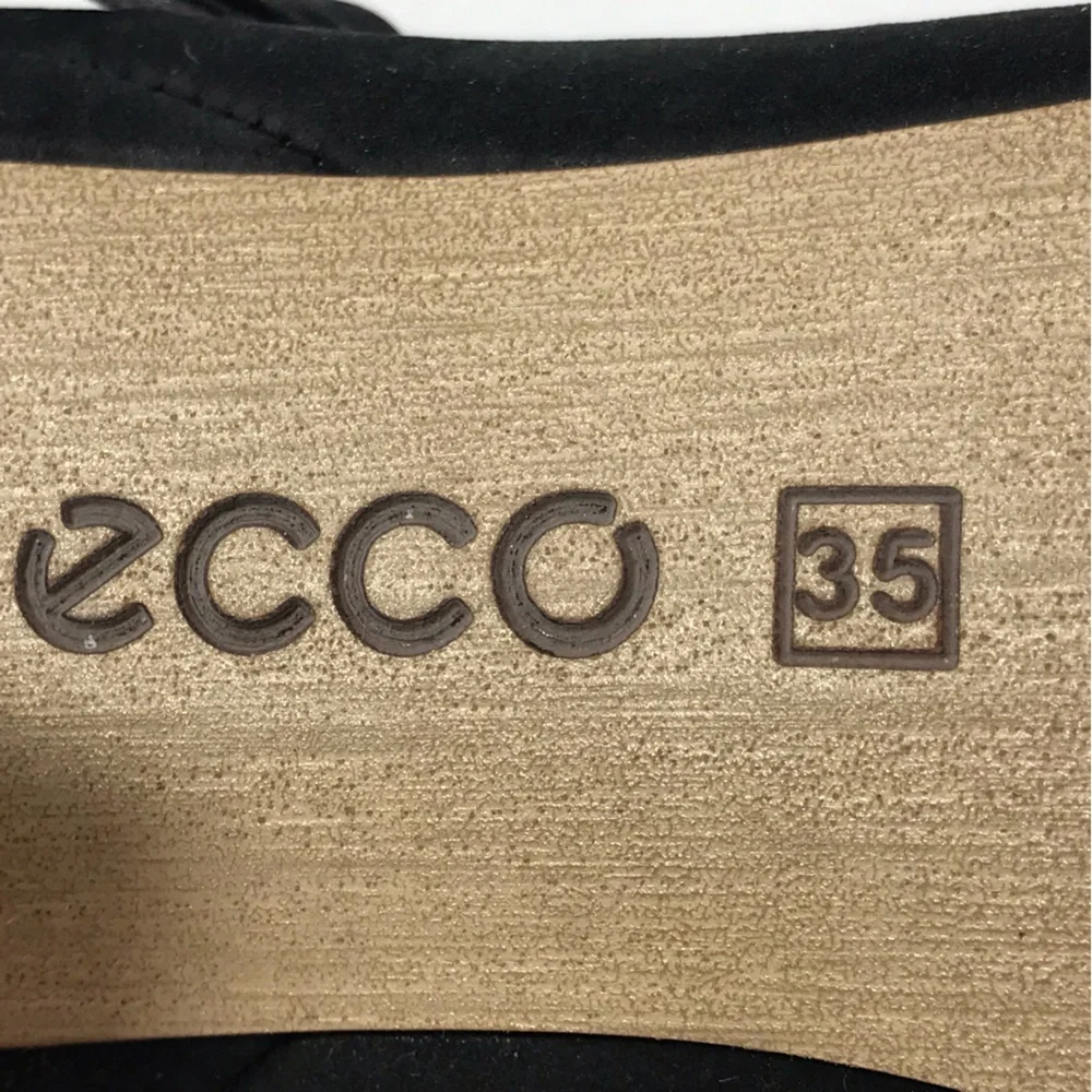 ECCO Women's Black Heeled Leather Booties Size 35 NIB - Picture 12 of 16